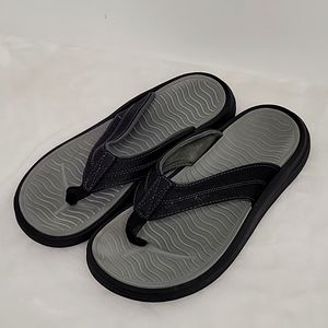 No Brand Men's Flip Flops Gray and Black Size 13